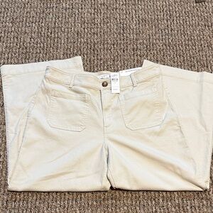 LOFT Women's Beige Wide Leg Palmer